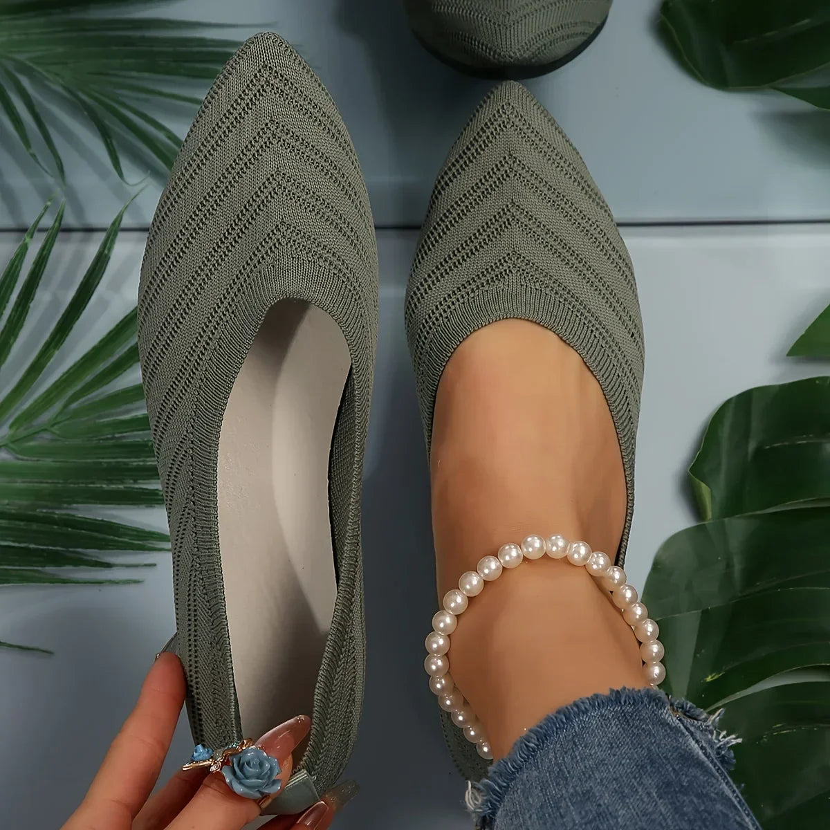 Ladies Classic Flat Slip On Shoes