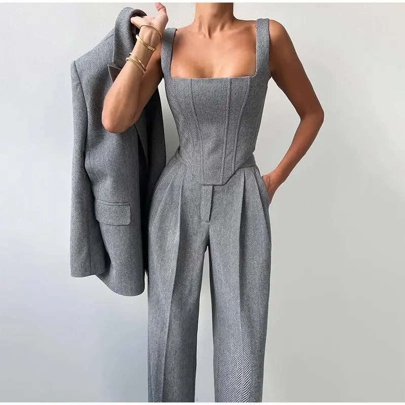 Classic Fit 3 Piece Suit Set