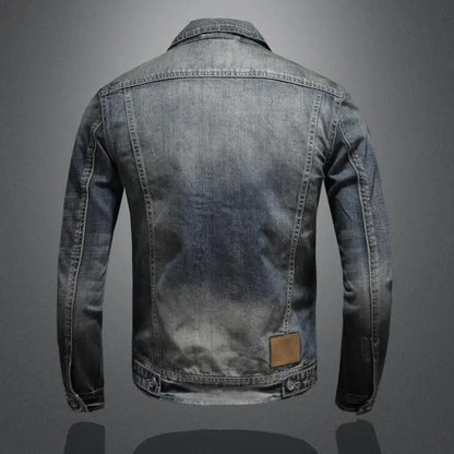 Vintage Patchwork Men's Leather Jacket