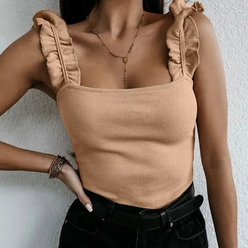 Chic Ruffle Women's Summer Blouse