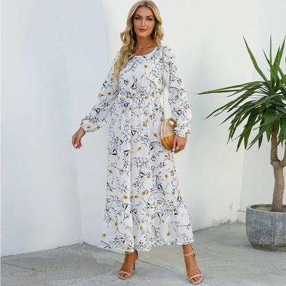 Variant image for Bella | Long Sleeve Floral Maxi Dress for Women-14