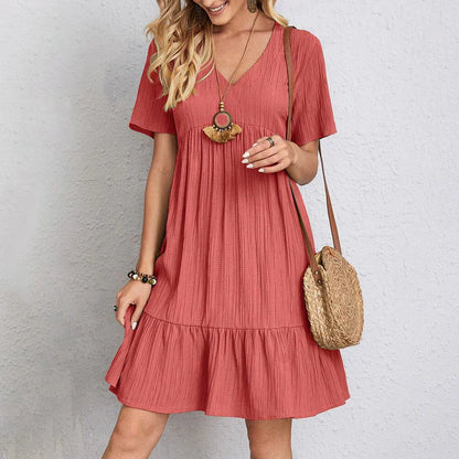 Chic Floral Ruffled Mini Party Dress