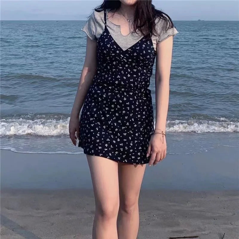 Lina | Sundress - Elegant V-Neck Linen Midi Dress for Summer-4