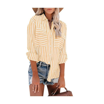 Ladies Classic Breasted Stripe Shirt