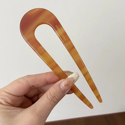 Chic Marble Hair Clips for Women Bun Maker