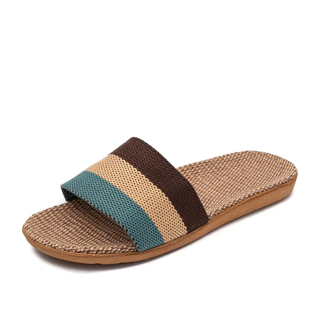 Variant image for Lina | Ladies Flat Sandals in Black, White, and Tan - Lightweight Casual Footwear-1