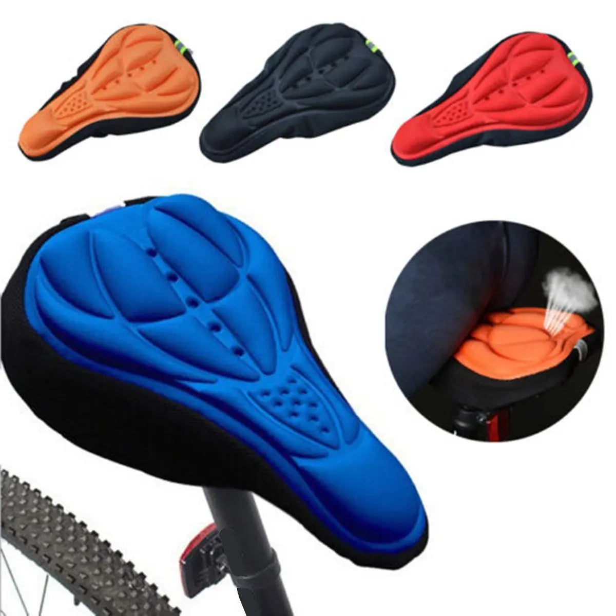 Soft Gel Bike Seat Cushion Padded Bicycle Cover