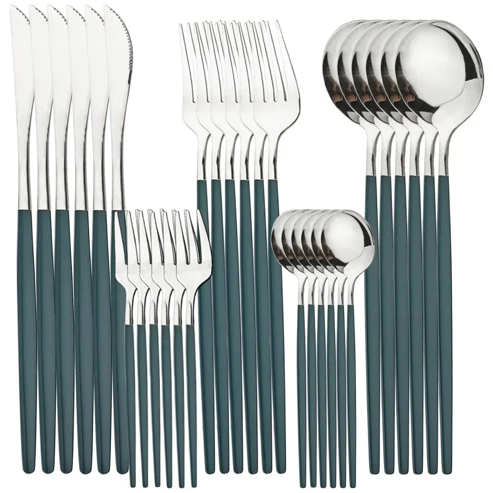 Elegant 24K Gold Flatware Set