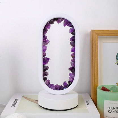 Soothing Purple Amethyst Table Lamp