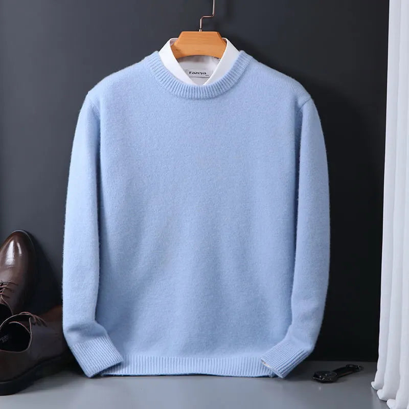 Simple Crew Neck Sweater for Men