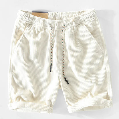 Relaxed Fit Cotton Khaki Shorts for Men