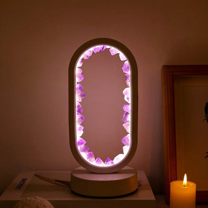 Soothing Purple Amethyst Table Lamp