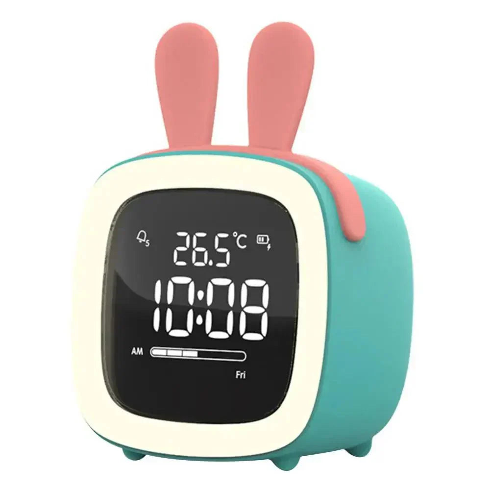 Fun Kids LED Clock with Nightlight and Rechargeable Battery