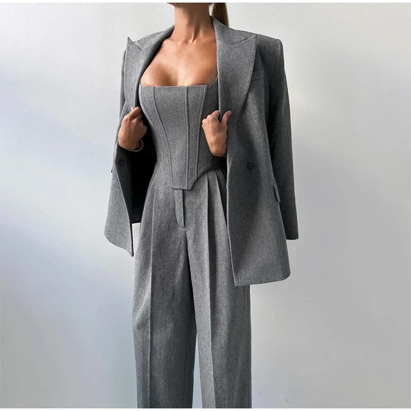 Classic Fit 3 Piece Suit Set