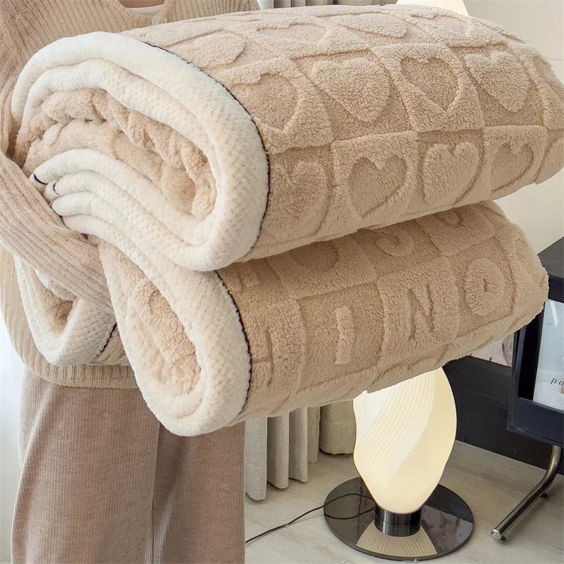 Plush Fuzzy Valentine Thick Throw Blanket - Luxivelle