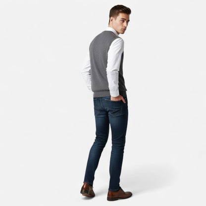 Sebastian | Men’s Merino Wool V-Neck Vest 2