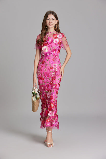 Beautiful Floral Lace Maxi Dress for Women