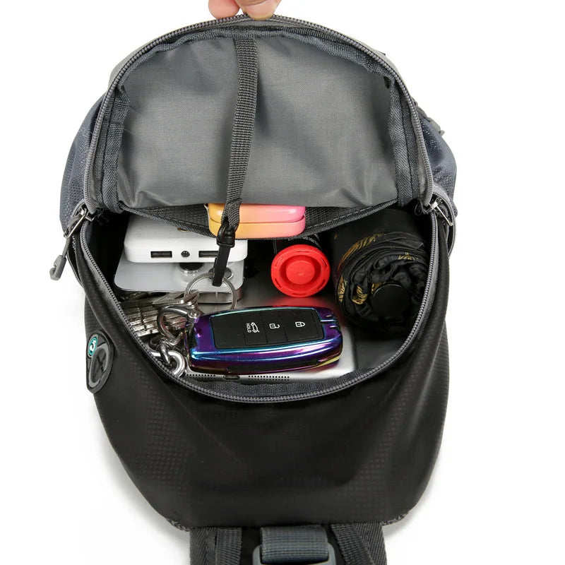 Waterproof Crossbody Daypack with Multiple Pockets