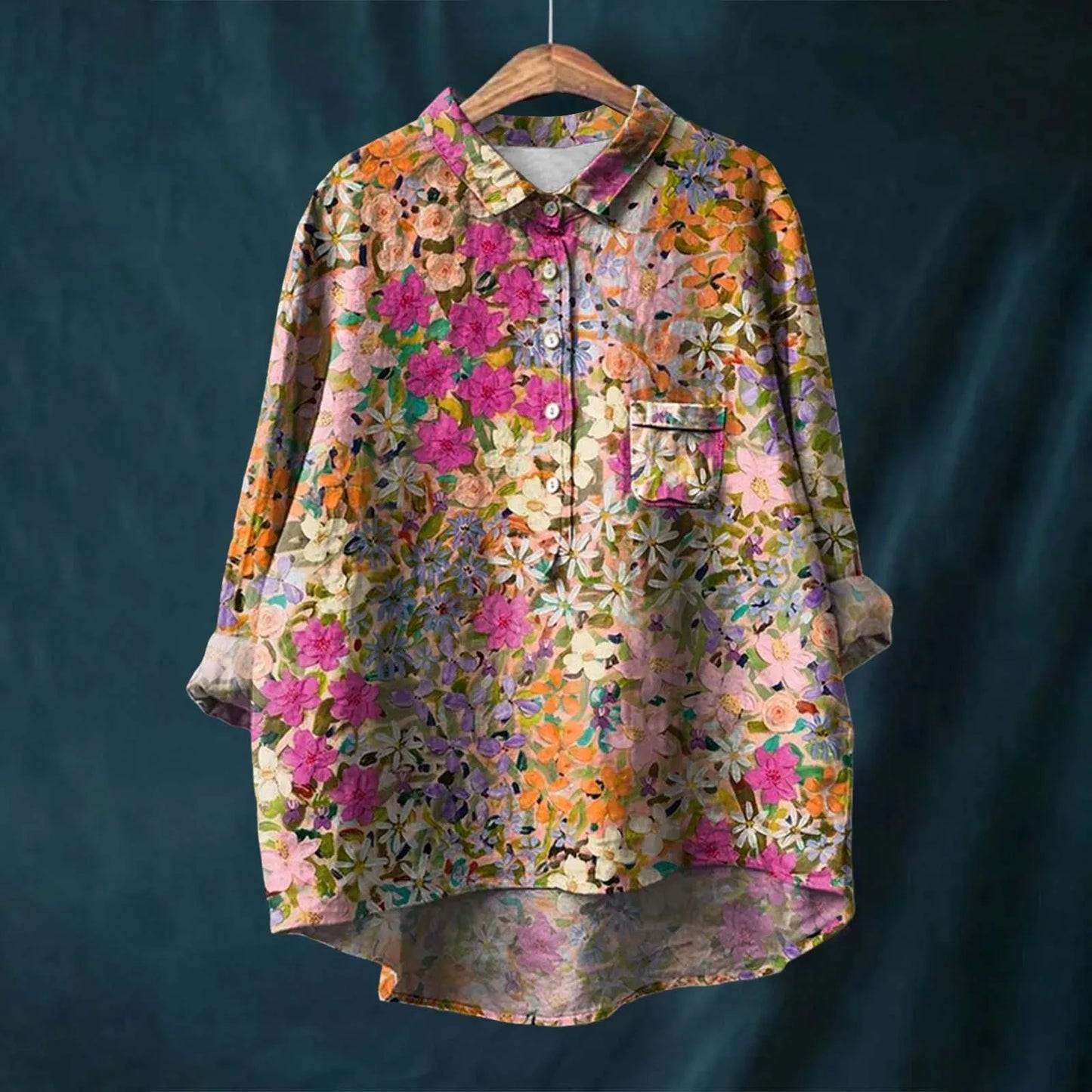 Meja | Floral Womens Blouse-5