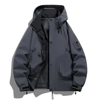 Warm Mens Ski Jacket with Hood and Fleece Lining