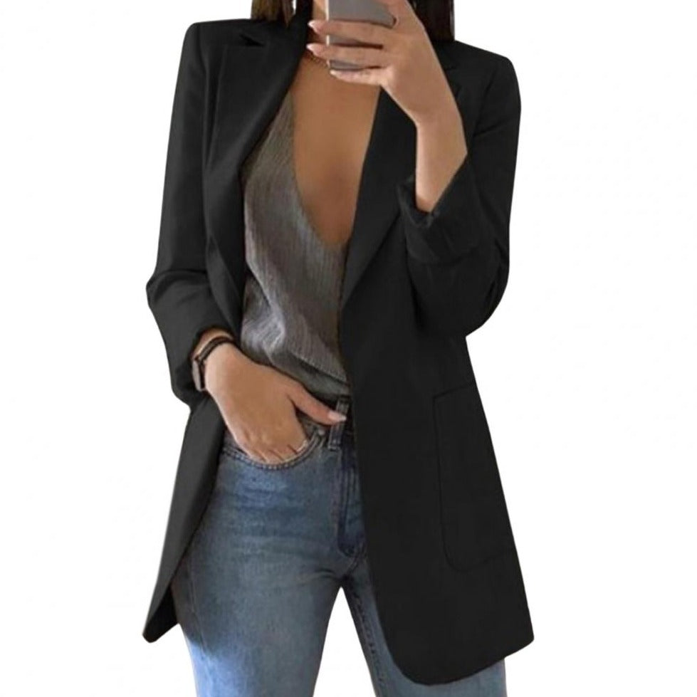 Women's Breathable Casual Open Front Blazer Coat - Luxivelle