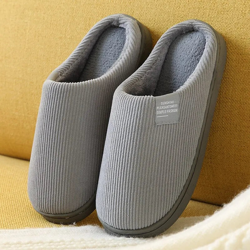 Warm Comfortable Closed Toe House Slippers - Luxivelle