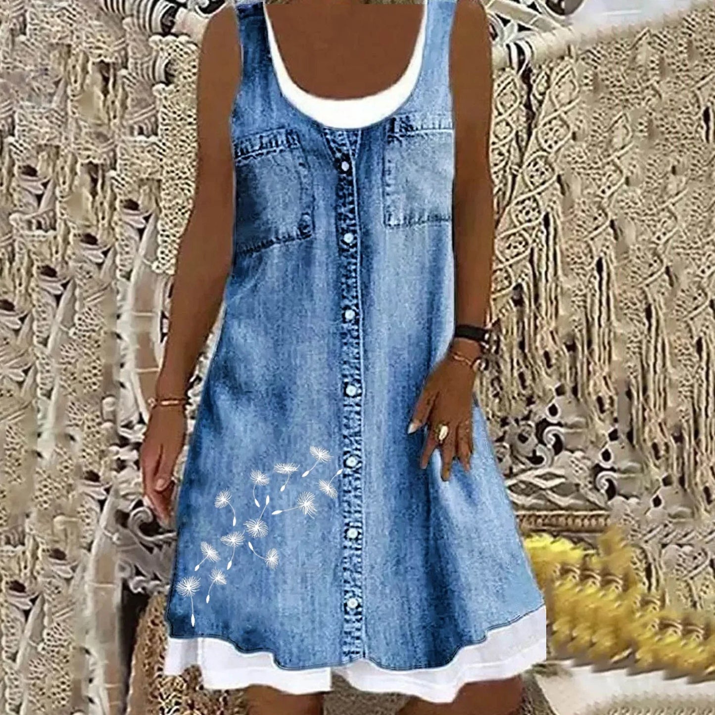 Comfortable Classic Blue Jeans Dress