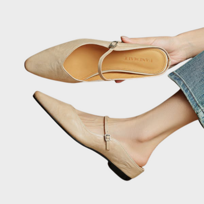 Authentic Leather Slip On Mules - Luxivelle