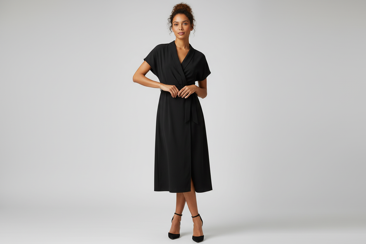 Elegant Ladies Wrap Dress - Luxivelle