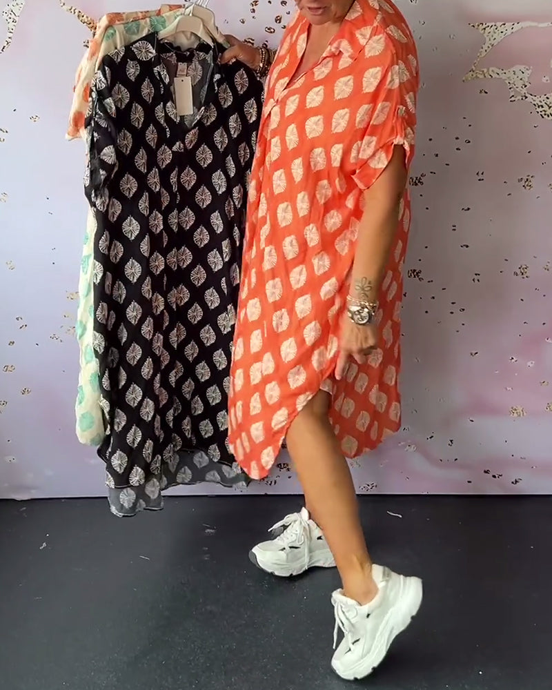 Casual Summer Midi Shirt Dress