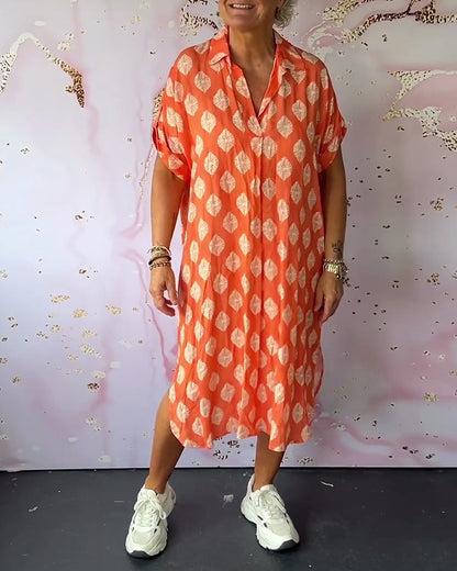 Casual Summer Midi Shirt Dress