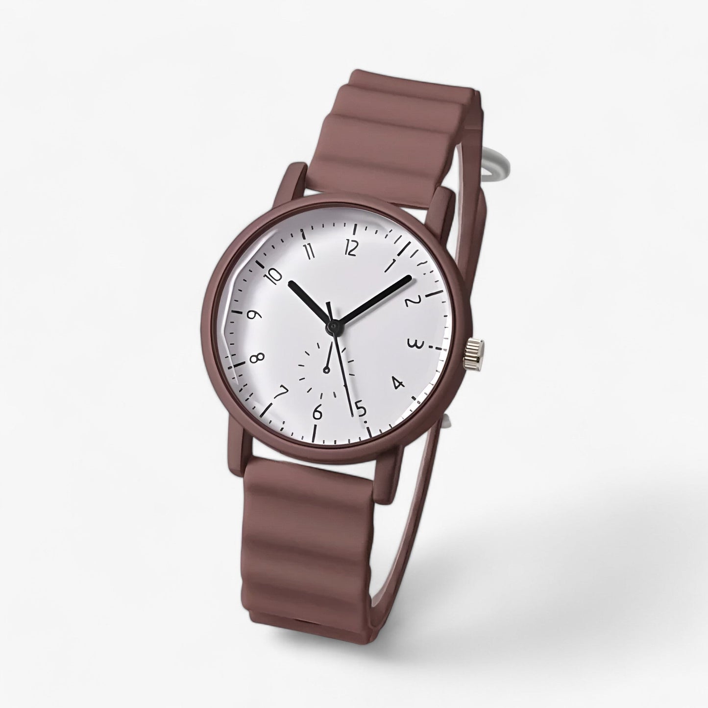 Fashionable Quartz Watch with Vibrant Silicone Strap