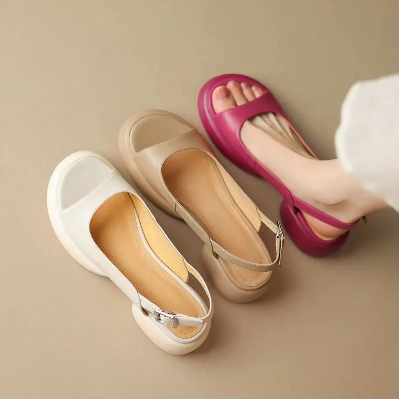 Elegant Low Heel Sandals for Women - Luxivelle