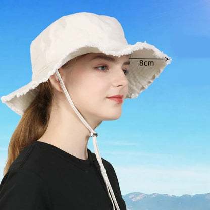 Relaxed Fit Wide Brim Summer Fisherman Hat