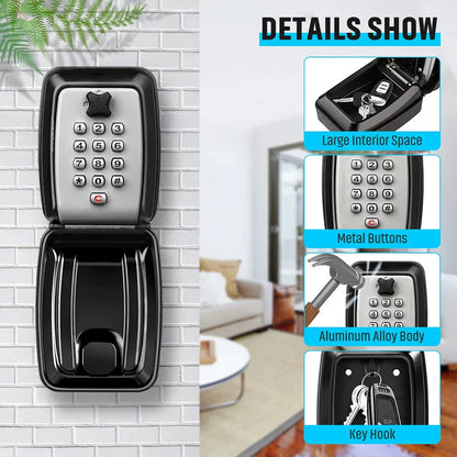 Secure Outdoor Key Lock Box with Combination