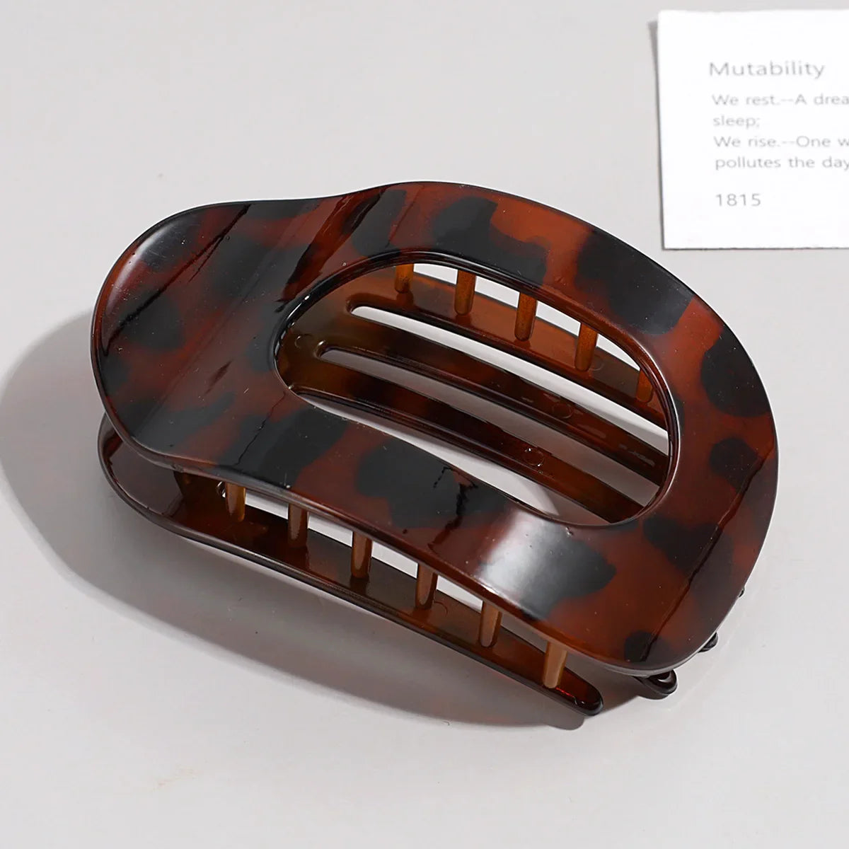 Simple Matte Hair Clips for Women Oval Hair Bun Holders