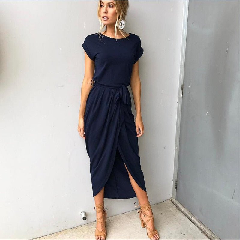 Elegant Long Split Maxi Dress for Women