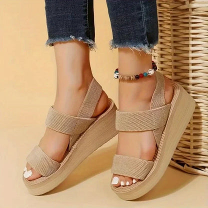 Mina | Wedge Sandals for Women - Open Toe Slingback Wedge Heels-2