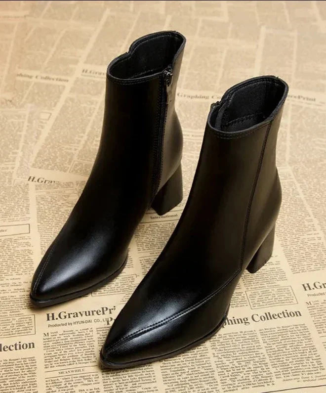 Chic Low Heel Ankle Boots