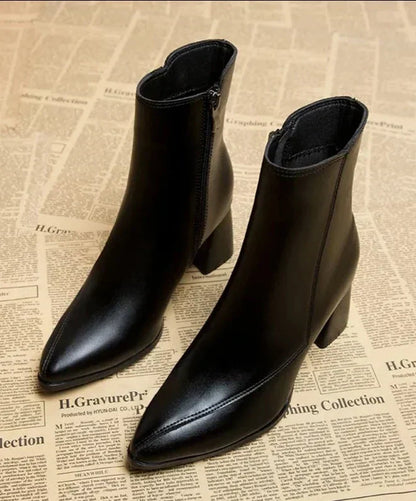Chic Low Heel Ankle Boots