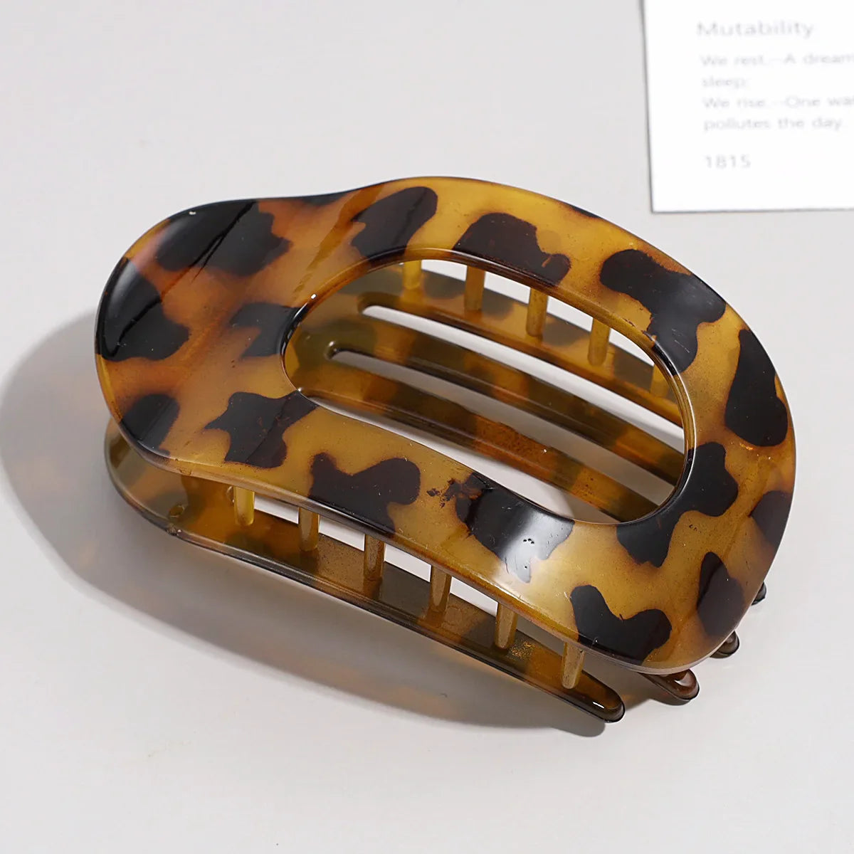 Simple Matte Hair Clips for Women Oval Hair Bun Holders
