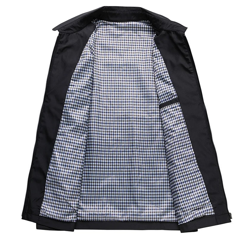 Waterproof Zip Up Mens Coat with Pockets