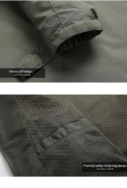 Waterproof Men's Breathable Zip Up Jacket