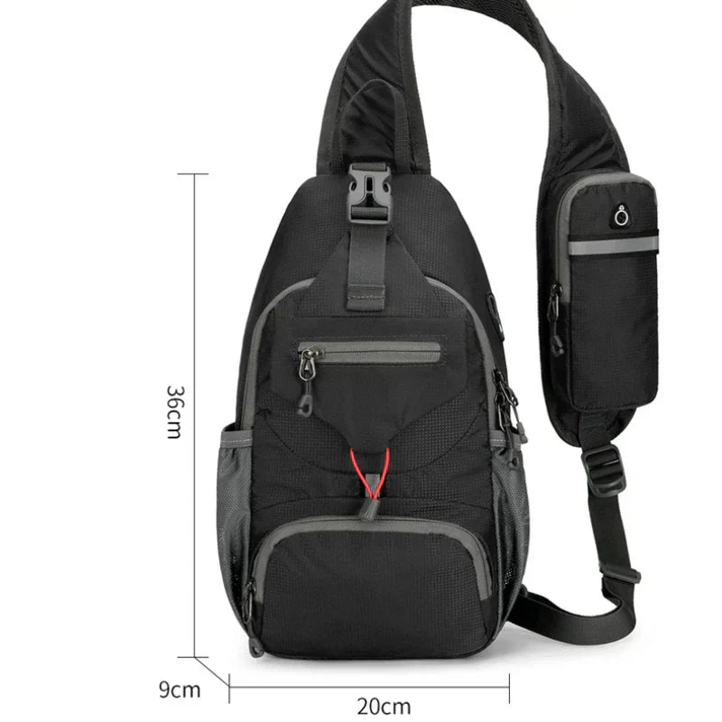Waterproof Crossbody Daypack with Multiple Pockets