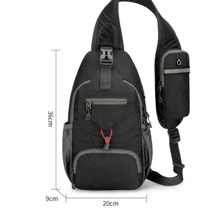 Waterproof Crossbody Daypack with Multiple Pockets