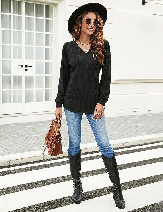 Comfortable Crew Neck Sweater Top