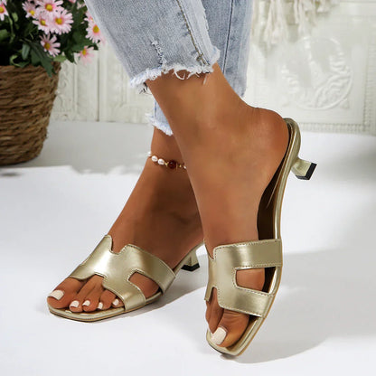 Pretty Low Heel Summer Sandals