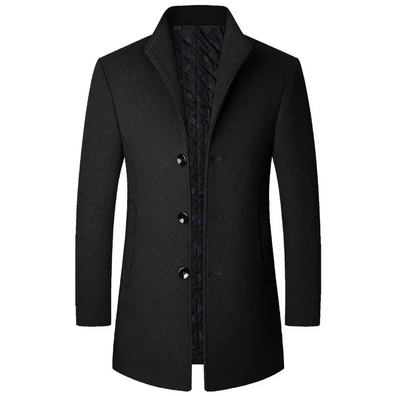 Premium Mens Winter Overcoat with Slim Fit - Luxivelle