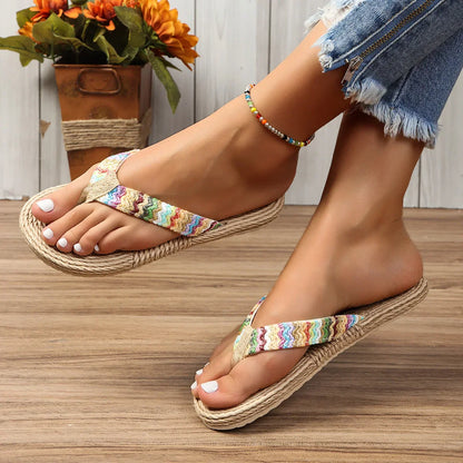 Woven Strap Beach Sandals