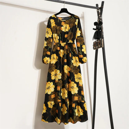 Variant image for Sapphire Floral Maxi Dress | Long Sleeve Maxi Dress for Women-5